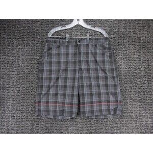 Lululemon Shorts Mens 34 (Tag 36) Gray Plaid Stretch Performance Chino Preppy